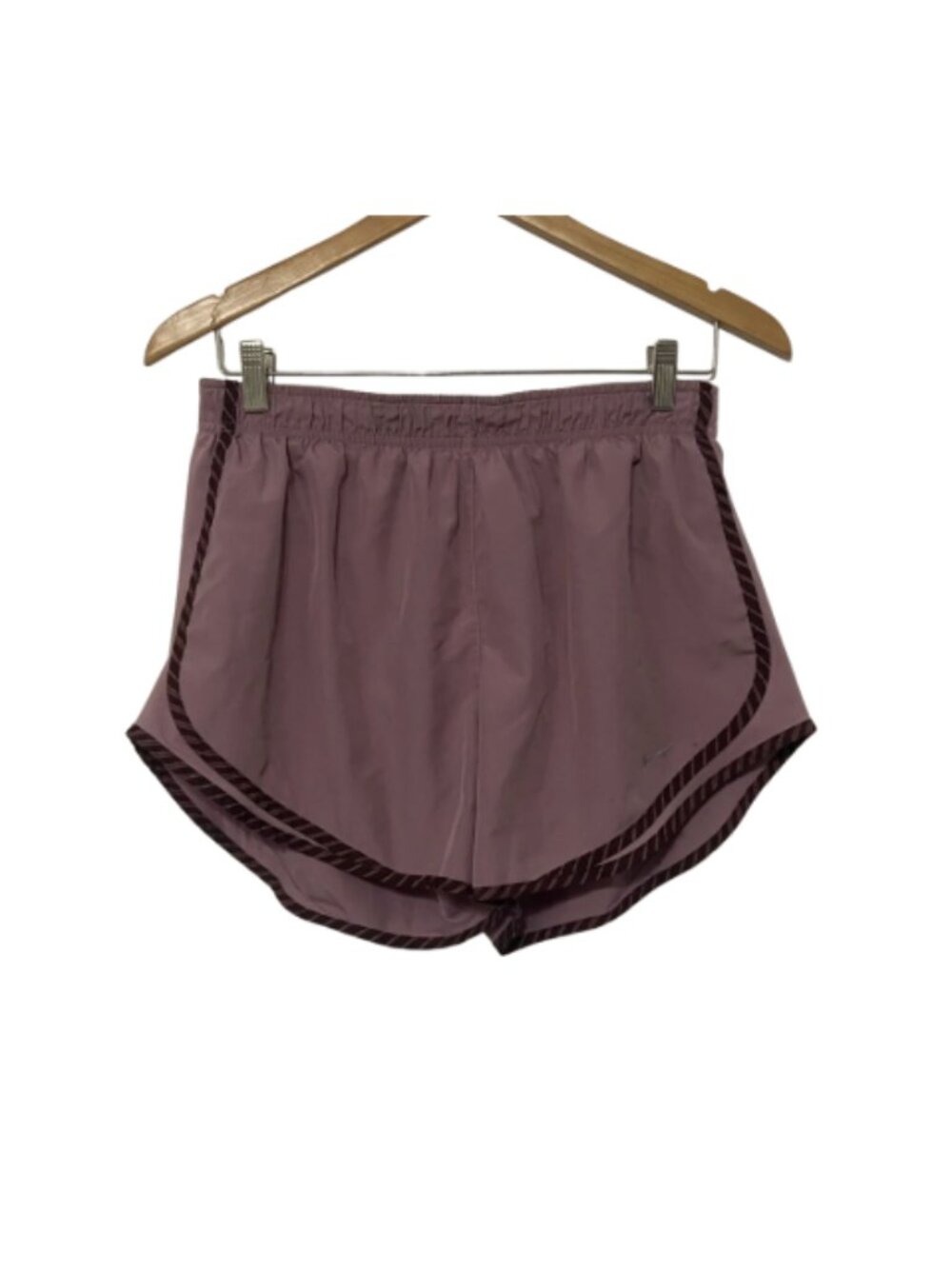 Nike EUC women's L mauve running shorts with built in underwear